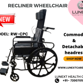RECLINING WHEELCHAIR WITH COMMODE