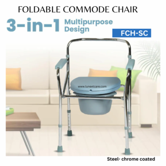 Commode Chair with Height Adjustable 