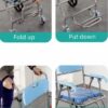 3 IN 1- SHOWER COMMODE WHEELCHAIR