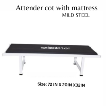 Attender cot with mattress