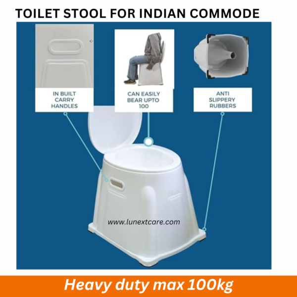 Toilet commode suitable for Indian commode