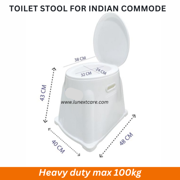 Toilet commode suitable for Indian commode