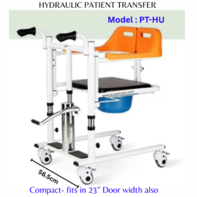 HYDRAULIC PATIENT TRANSFER WHEELCHAIR COMPACT