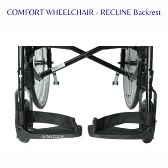 Comfort Transit wheelchair with backrest recliner