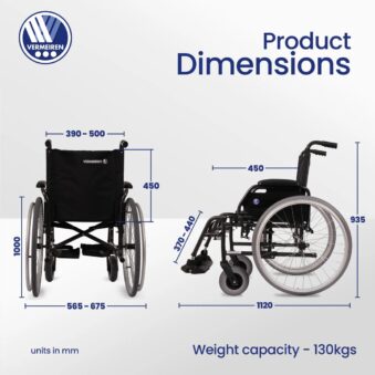 Jazz S50 Premium Foldable Wheelchair