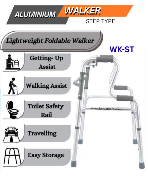 Foldable Aluminium step walker