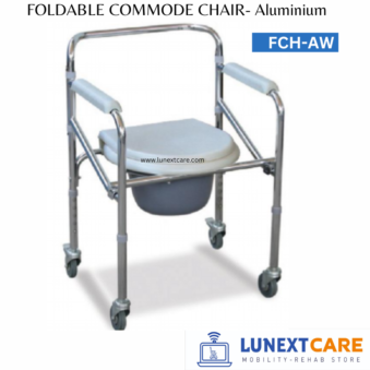 Aluminum Commode Chair with wheels