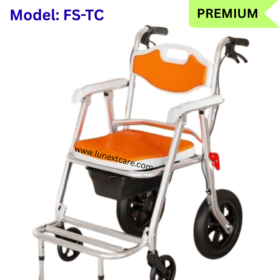 SHOWER COMMODE WHEELCHAIR with brakes