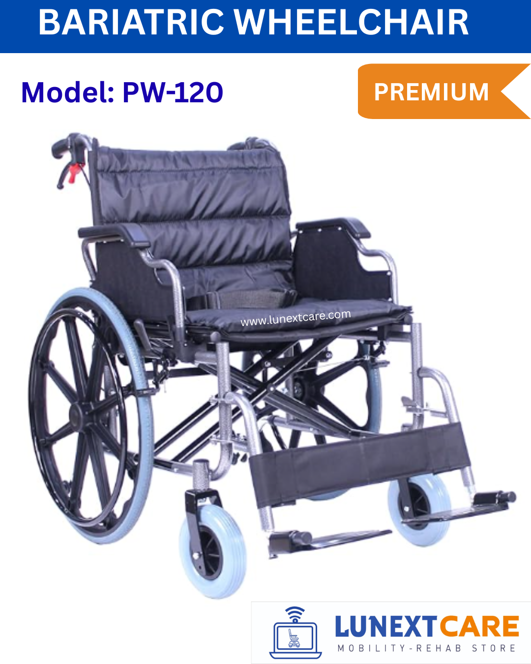 Bariatric heavy duty wheelchair