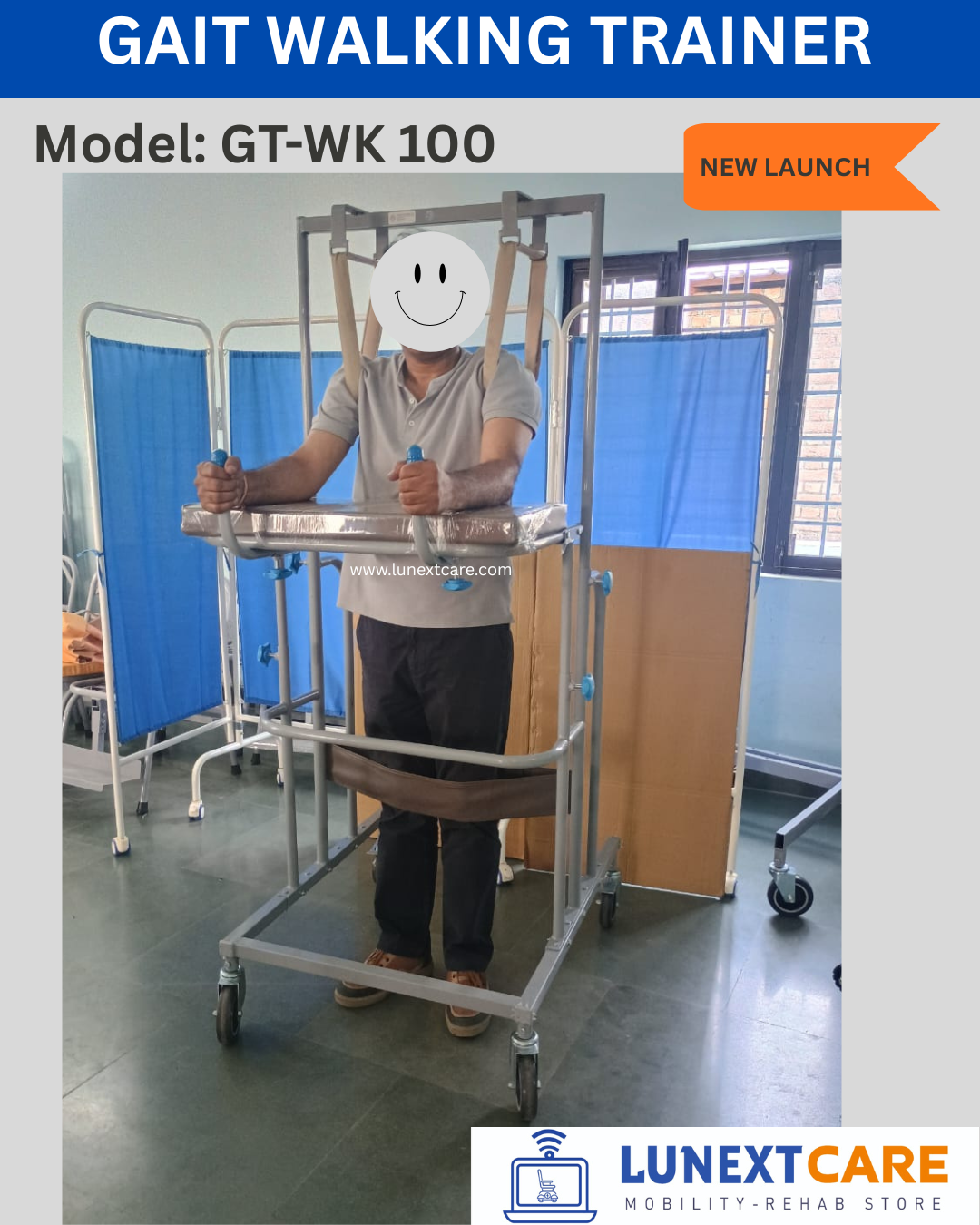 GAIT TRAINER WALKING FRAME with shoulder belt