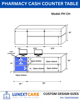 Pharmacy Reception cash counter