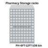 Pharmacy rack with 108 bin