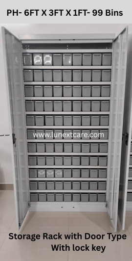Pharmacy racks with door type