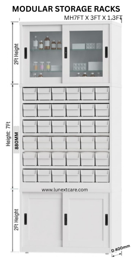 Modular Pharmacy rack chennai - MH SERIES MT01