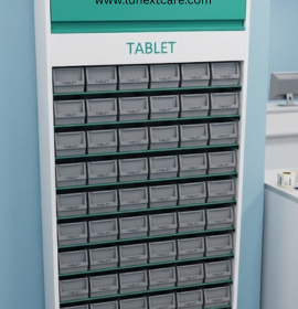Modular Pharmacy rack with 60 bin