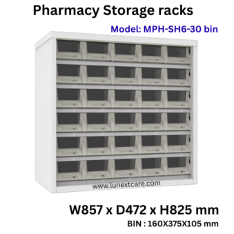 Modular Pharmacy storage Rack - MPH-SH6-30 bin
