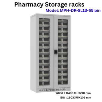 Modular Pharmacy Rack - Model: MPH-DR-SL13-65 bin
